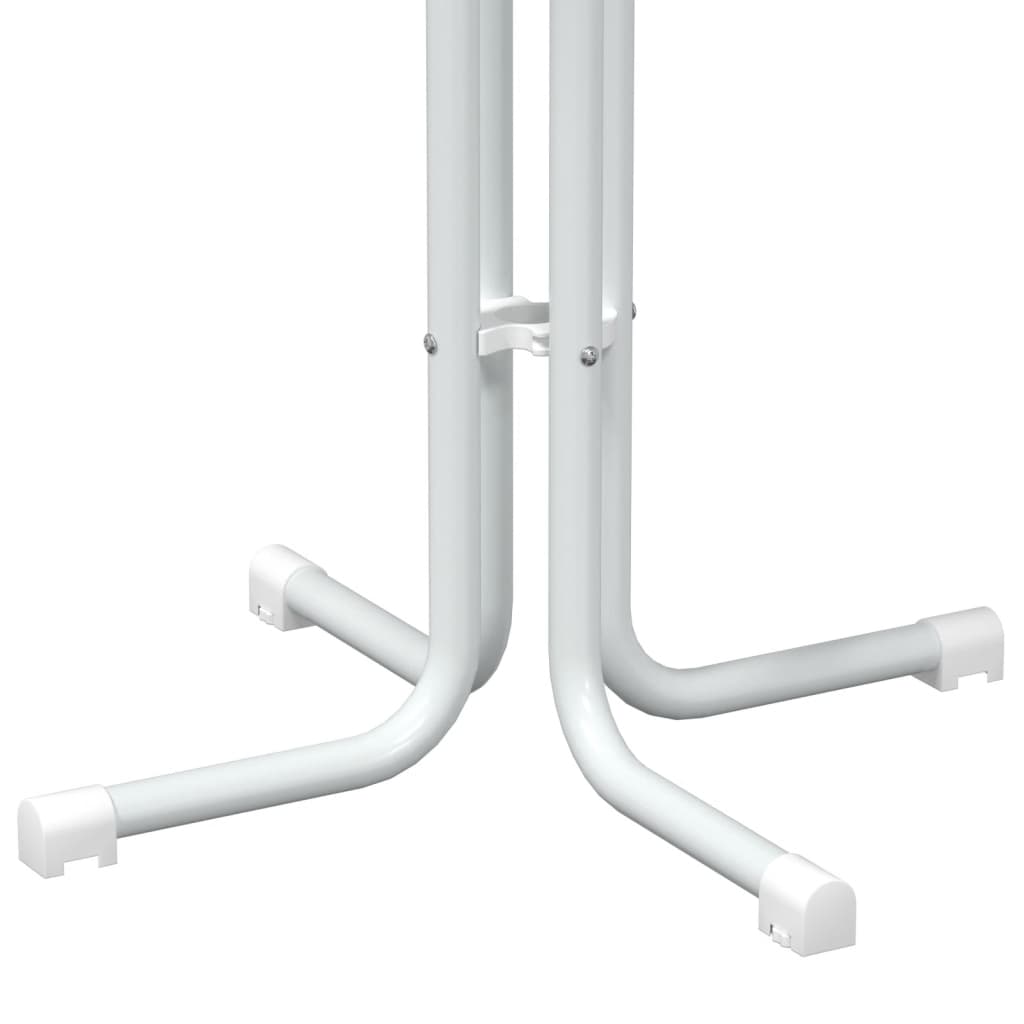 Bartisch Weiß Ø60x110 cm Holzwerkstoff und Stahl