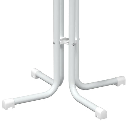 Bartisch Weiß Ø60x110 cm Holzwerkstoff und Stahl