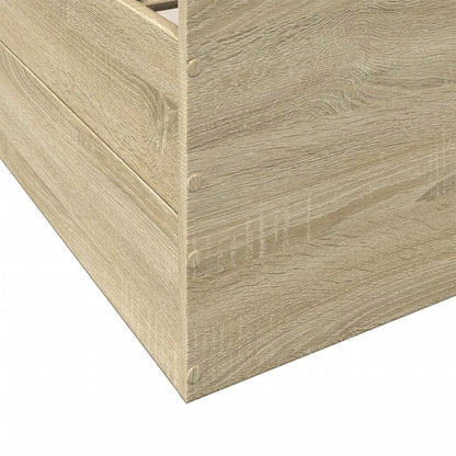 vidaXL Cadre de lit avec tiroirs Chêne Sonoma 90x190 cm Bois d'ingénierie