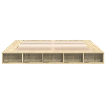 vidaXL Bettgestell Sonoma-Eiche 180x200 cm Holzwerkstoff