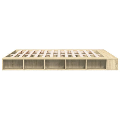 vidaXL Bettgestell Sonoma-Eiche 180x200 cm Holzwerkstoff
