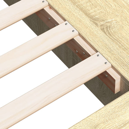 vidaXL Bettgestell Sonoma-Eiche 180x200 cm Holzwerkstoff