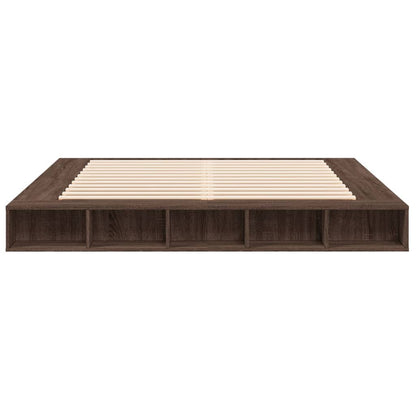 vidaXL Bettgestell Braun Eichen-Optik 180x200 cm Holzwerkstoff