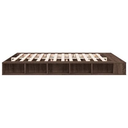 vidaXL Bettgestell Braun Eichen-Optik 180x200 cm Holzwerkstoff