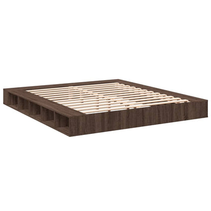 vidaXL Bettgestell Braun Eichen-Optik 180x200 cm Holzwerkstoff
