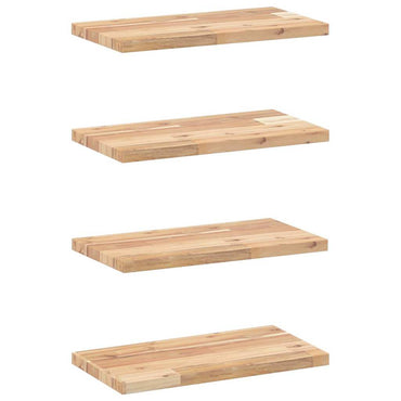 vidaXL Étagères murales flottantes 4 pcs 40x20x2 cm Bois d'acacia massif non traité