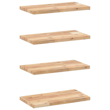 vidaXL Schweberegale 4 Stk. 60x20x2 cm Massivholz Akazie Unbehandelt