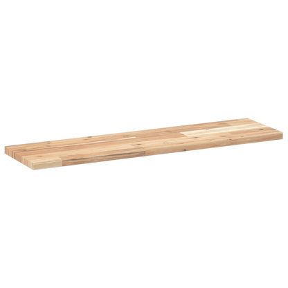 vidaXL Schweberegale 2 Stk. 80x20x2 cm Massivholz Akazie Unbehandelt