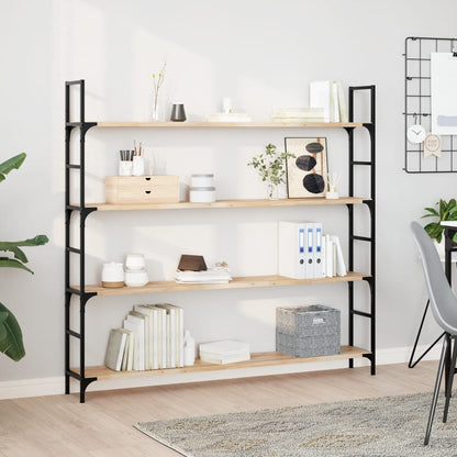 vidaXL Schweberegale 2 Stk. 120x20x2 cm Massivholz Akazie Unbehandelt