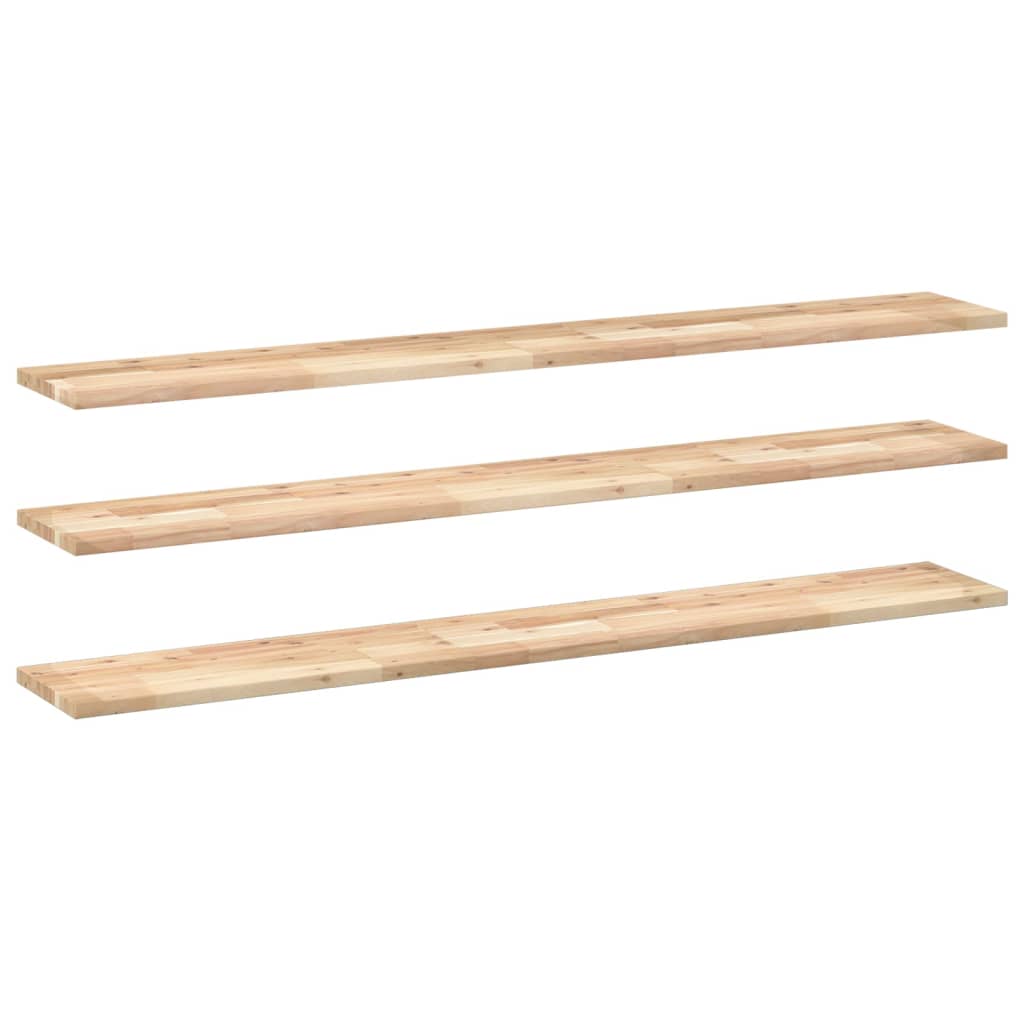 vidaXL Schweberegale 3 Stk. 140x20x2 cm Massivholz Akazie Unbehandelt