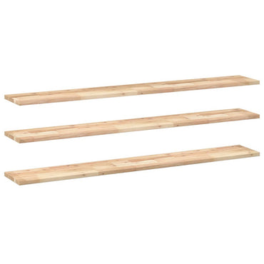 vidaXL Schweberegale 3 Stk. 140x20x2 cm Massivholz Akazie Unbehandelt