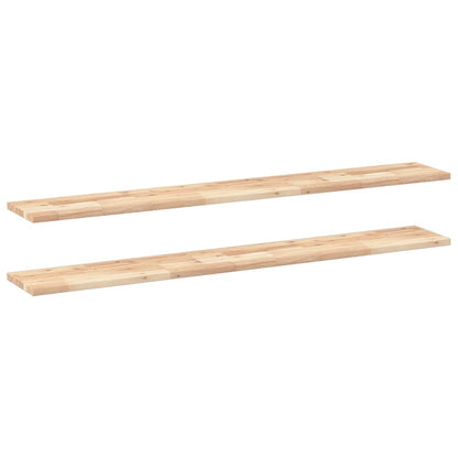 vidaXL Schweberegale 2 Stk. 160x20x2 cm Massivholz Akazie Unbehandelt