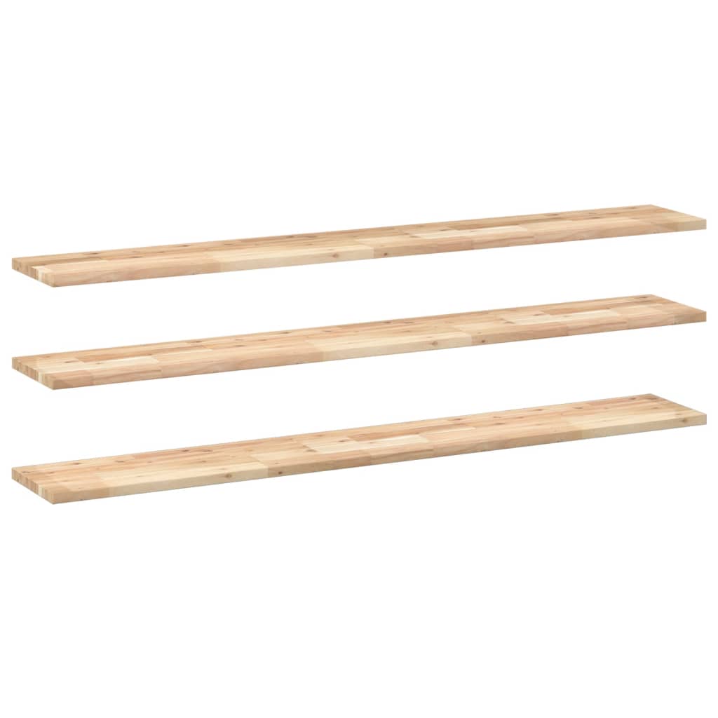 vidaXL Étagères flottantes 3 pcs 160x20x2 cm bois d'acacia massif brut