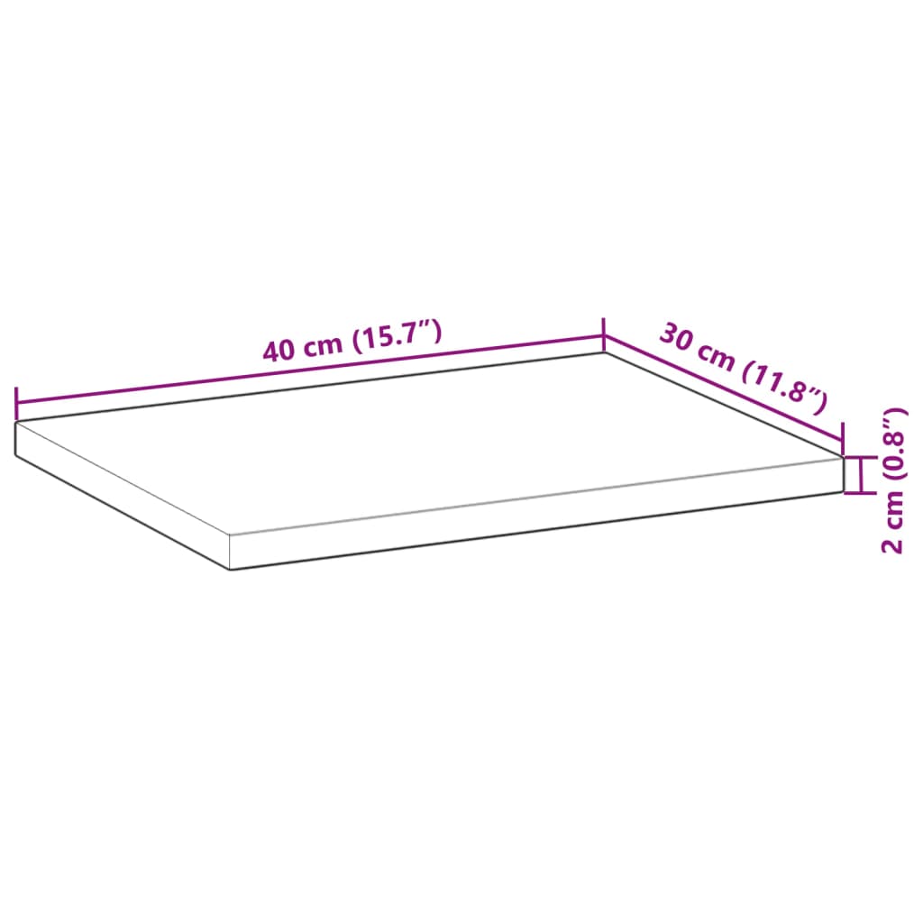 vidaXL Schweberegal 40x30x2 cm Massivholz Akazie Unbehandelt