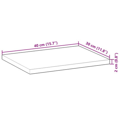 vidaXL Schweberegal 40x30x2 cm Massivholz Akazie Unbehandelt