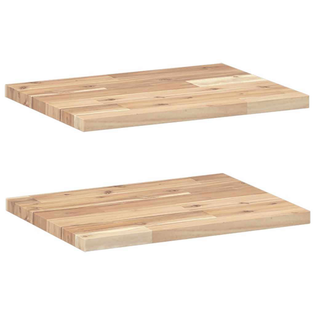 vidaXL Schweberegale 2 Stk. 40x30x2 cm Massivholz Akazie Unbehandelt
