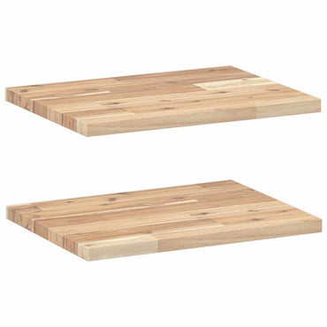 vidaXL Schweberegale 2 Stk. 40x30x2 cm Massivholz Akazie Unbehandelt