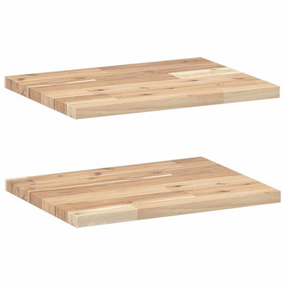 vidaXL Schweberegale 2 Stk. 40x30x2 cm Massivholz Akazie Unbehandelt