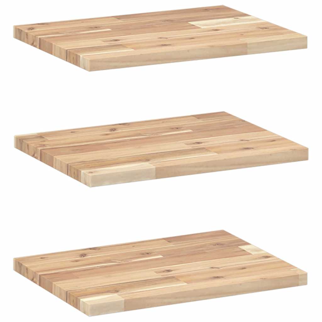 vidaXL Schweberegale 3 Stk. 40x30x2 cm Massivholz Akazie Unbehandelt