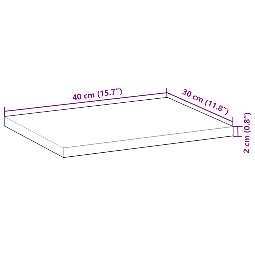 vidaXL Schweberegale 3 Stk. 40x30x2 cm Massivholz Akazie Unbehandelt
