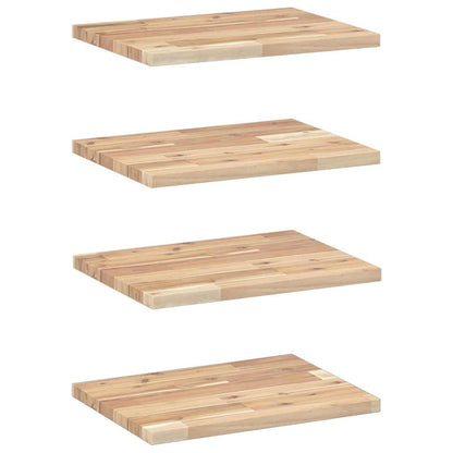 vidaXL Schweberegale 4 Stk. 40x30x2 cm Massivholz Akazie Unbehandelt