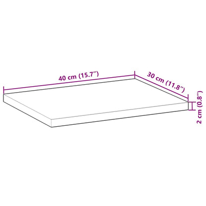vidaXL Schweberegale 4 Stk. 40x30x2 cm Massivholz Akazie Unbehandelt