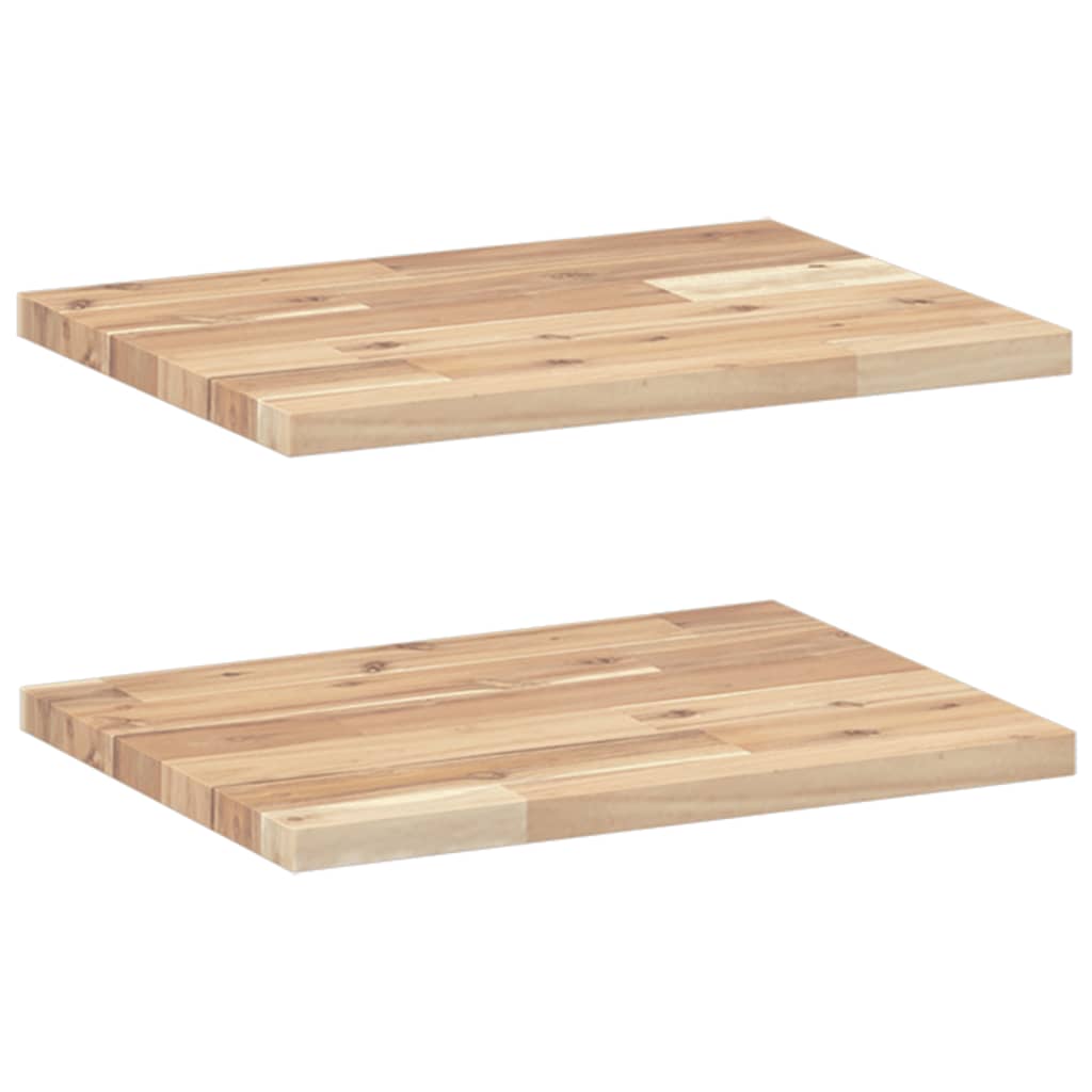 vidaXL Étagères murales 2 pcs 60x30x2 cm Bois d'acacia massif non traité