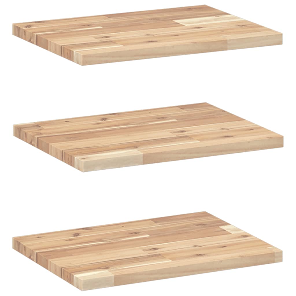 vidaXL Étagères flottantes 3 pcs 60x30x2 cm Bois d'acacia massif non traité