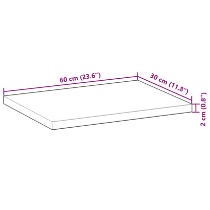 vidaXL Étagères flottantes 3 pcs 60x30x2 cm Bois d'acacia massif non traité