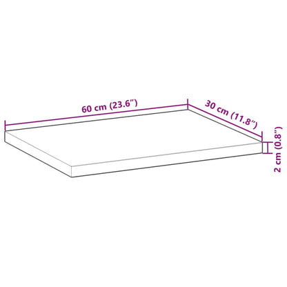 vidaXL Schweberegale 4 Stk. 60x30x2 cm Massivholz Akazie Unbehandelt
