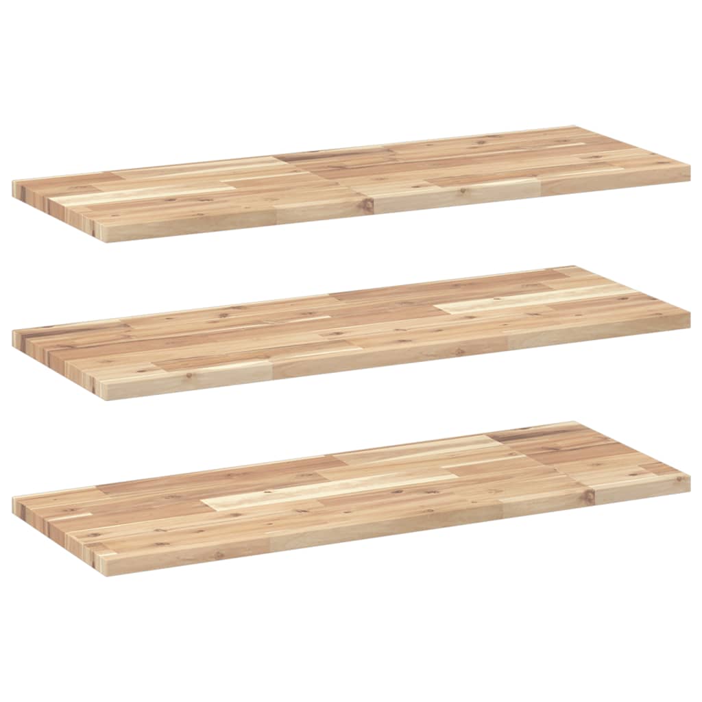 vidaXL Schweberegale 3 Stk. 100x30x2 cm Massivholz Akazie Unbehandelt