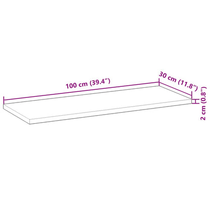 vidaXL Schweberegale 3 Stk. 100x30x2 cm Massivholz Akazie Unbehandelt