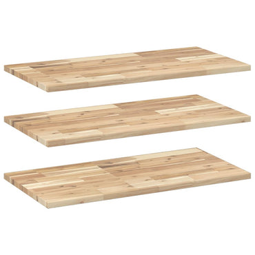 vidaXL Schweberegale 3 Stk. 60x40x2 cm Massivholz Akazie Unbehandelt