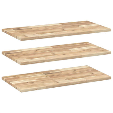 vidaXL Schweberegale 3 Stk. 80x40x2 cm Massivholz Akazie Unbehandelt