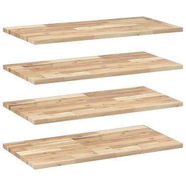 vidaXL Schweberegale 4 Stk. 80x40x2 cm Massivholz Akazie Unbehandelt