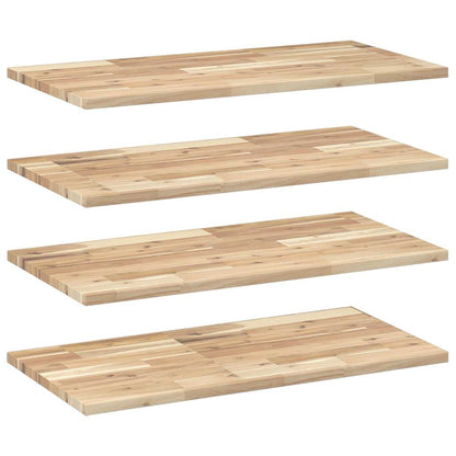 vidaXL Schweberegale 4 Stk. 80x40x2 cm Massivholz Akazie Unbehandelt