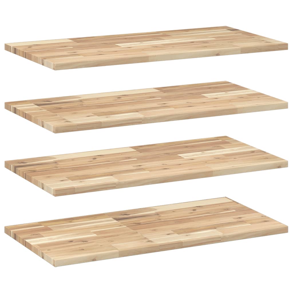 vidaXL Schweberegale 4 Stk. 100x40x2 cm Massivholz Akazie Unbehandelt