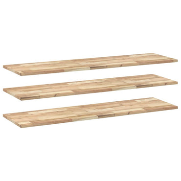 vidaXL Schweberegale 3 Stk. 160x40x2 cm Massivholz Akazie Unbehandelt