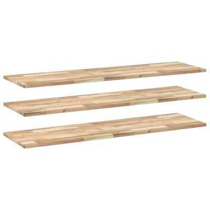 vidaXL Schweberegale 3 Stk. 160x40x2 cm Massivholz Akazie Unbehandelt