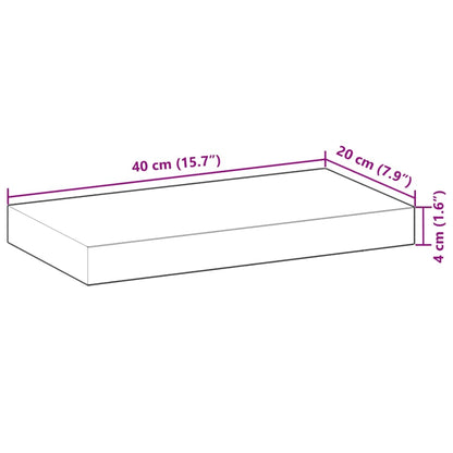 vidaXL Étagères murales 3 pcs 40x20x4 cm Bois d'acacia massif non traité