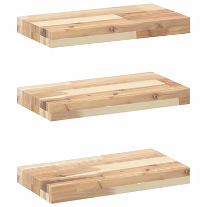 vidaXL Étagères murales 3 pcs 60x20x4 cm Bois d'acacia massif Brut
