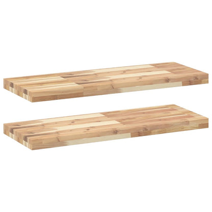 vidaXL Étagères flottantes 2 pcs 100x30x4 cm Bois d'acacia massif non traité