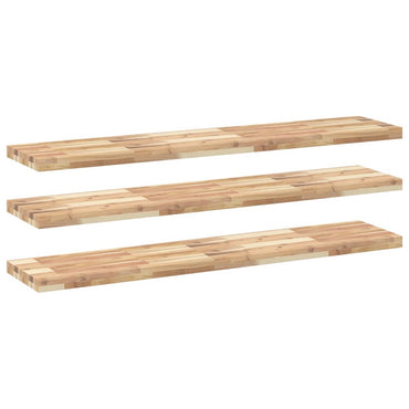 vidaXL Étagères murales 3 pcs 120x30x4 cm Bois d'acacia massif non traité