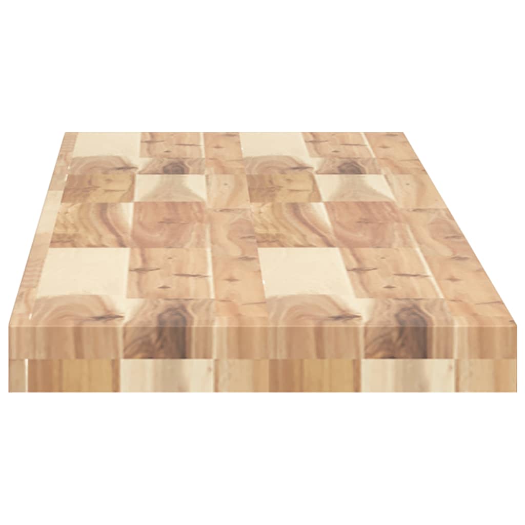 vidaXL Schweberegale 2 Stk. 140x30x4 cm Massivholz Akazie Unbehandelt