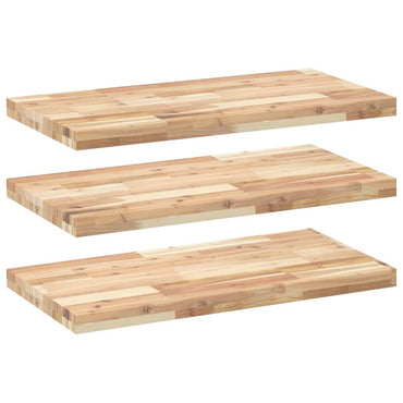 vidaXL Schweberegale 3 Stk. 60x40x4 cm Massivholz Akazie Unbehandelt