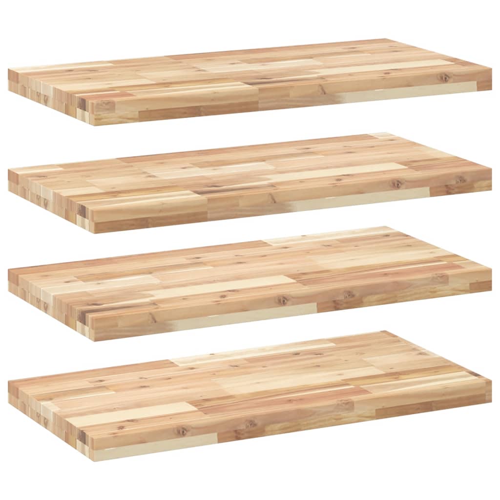 vidaXL Schweberegale 4 Stk. 60x40x4 cm Massivholz Akazie Unbehandelt
