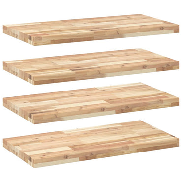 vidaXL Schweberegale 4 Stk. 80x40x4 cm Massivholz Akazie Unbehandelt