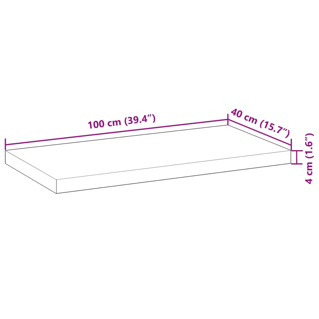 vidaXL Étagères flottantes 2 pcs 100x40x4 cm Bois d'acacia massif non traité