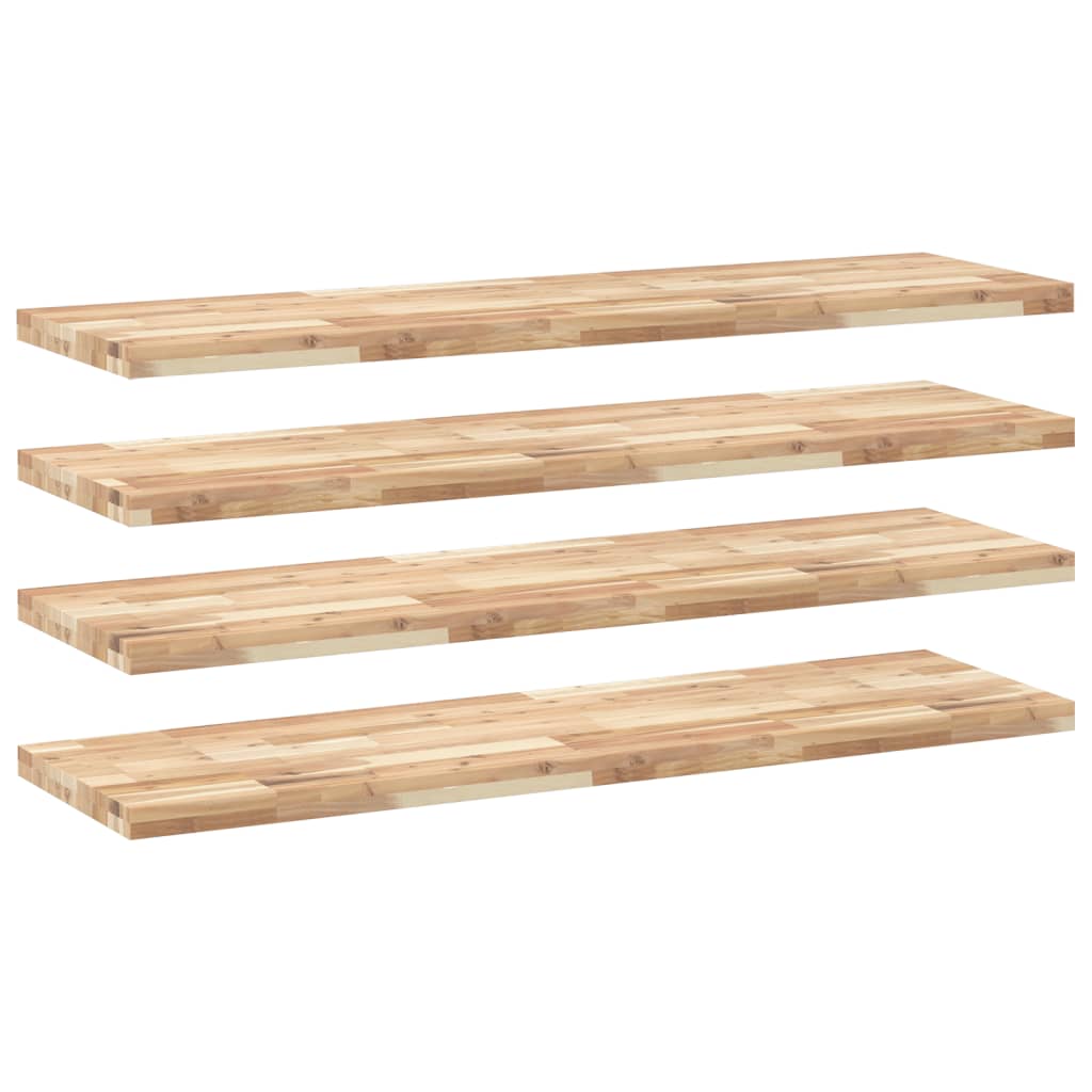 vidaXL Schweberegale 4 Stk. 140x40x4 cm Massivholz Akazie Unbehandelt