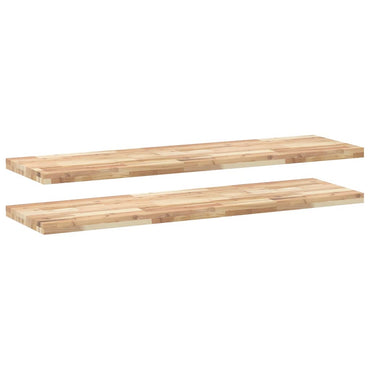 vidaXL Schweberegale 2 Stk. 160x40x4 cm Massivholz Akazie Unbehandelt